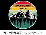 T-shirt mountain elbert pine retro sky