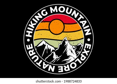 T-shirt mountain explore nature retro vintage