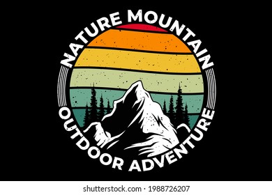 T-shirt mountain pine tree adventure nature retro