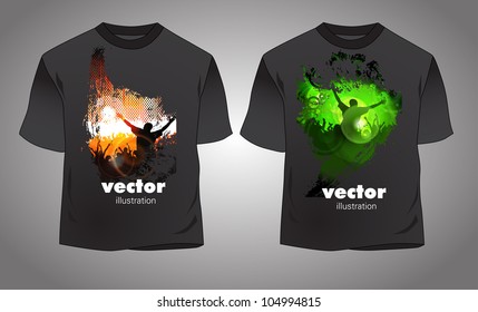 T-shirt with music event illustration