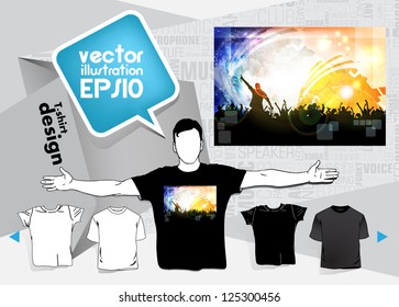 T-shirt with music event illustration