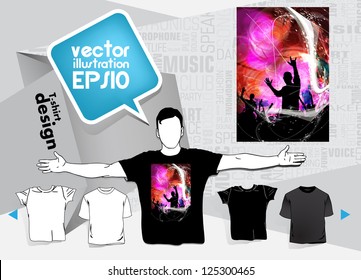 T-shirt with music event illustration