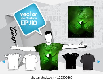 T-shirt with music event illustration