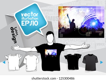 T-shirt with music event illustration