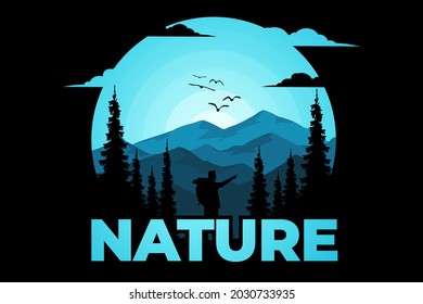 T-shirt nature pine adventure mountain