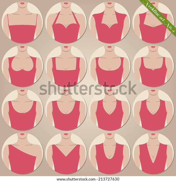 Tshirt Neckline Set Stock Vector (Royalty Free) 213727630