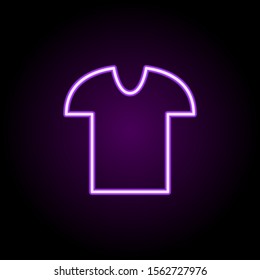 T-shirt neon icon. Simple thin line, outline vector of school icons for ui and ux, website or mobile application