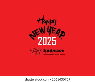 T-shirt niches. Happy New Year 2025 - Happy New Year Illustration for prints on t-shirt and bags, posters. template.
