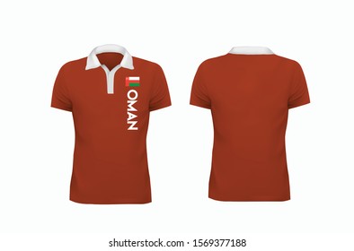 T-shirt Oman template for design on white background. Vector illustration eps 10.