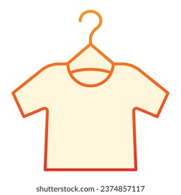 Tshirt on hanger flat icon. Shirt hanging red icons in trendy flat style. Clothing gradient style design, designed for web and app. Eps 10