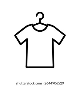 "T-shirt on Hanger Icon Outline Design"