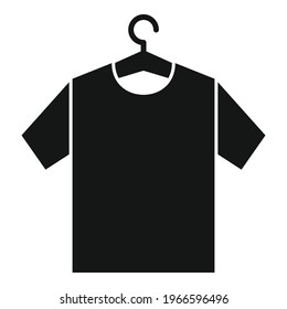 Tshirt on hanger icon. Simple illustration of Tshirt on hanger vector icon for web design isolated on white background