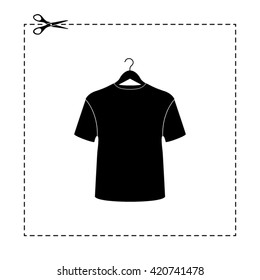 t-shirt on hanger vector icon