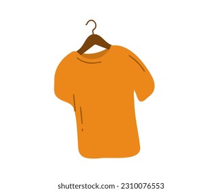 
T-Shirt auf einem Hangar, Vektorgrafik