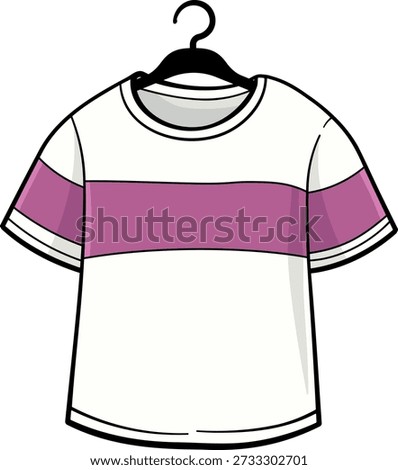 T-shirt on a hanger, without background.