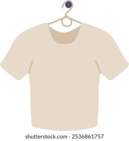 T-Shirt On Hanging Vector Illustration