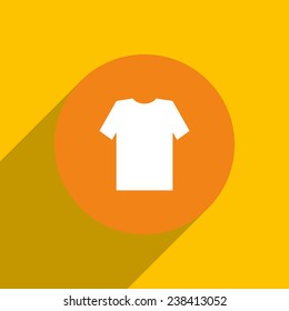 Tshirt on an orange background with shadow, vector, EPS 10