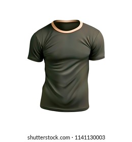 T-shirt on white background. Vector illustration.