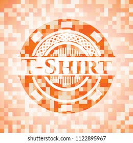 T-Shirt orange mosaic emblem