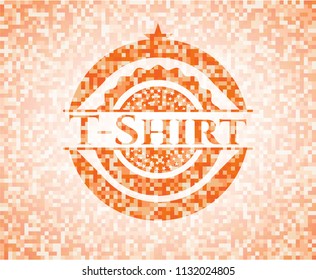 T-Shirt orange mosaic emblem