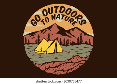 T-shirt outdoors nature camping mountain