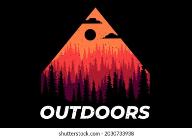 T-shirt outdoors pine mountain summer