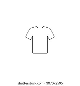 Tshirt. Outline Black Simple Vector Pictogram