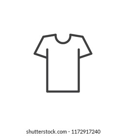 Tshirt outline icon. linear style sign for mobile concept and web design. Shirt simple line vector icon. Symbol, logo illustration. Pixel perfect vector graphics