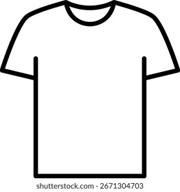 Ilustración vectorial de icono de contorno de camiseta