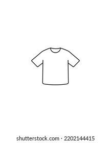  t-shirt outline Icon vector isolated on white background. vector line art. coloring Page Isolated for Kids. for home decor such as posters, wall art, , t-shirt print.