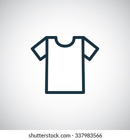 t-shirt outline, thin, flat, digital icon for web and mobile