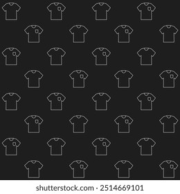 T-Shirt Outline Vector Seamless Pattern
