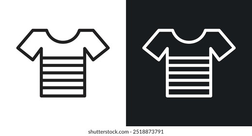 Tshirt outlined icon vector collection.