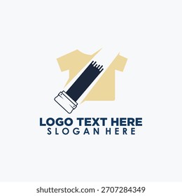 t-shirt and paint logo design template, fashion icon design vector