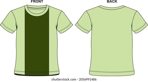 T-SHIRT PATTERN DESIGN VECTOR ILLUSTRATION ROUND NECK HALF SLEEVE AND STYLISH COLORS 