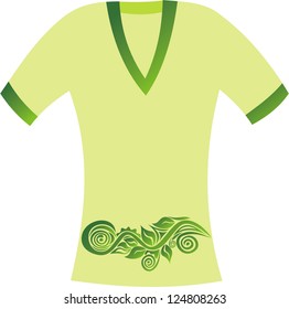 T-shirt pattern print green vector illustration