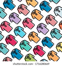 T-shirt pattern, white isolated background