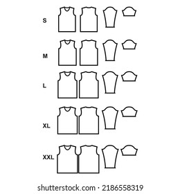 T-shirt patterns of all sizes, can be used for printing t-shirt design needs