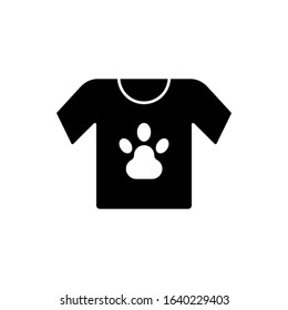 T-shirt, paw icon. Simple line, outline vector ecology icons for ui and ux, website or mobile application