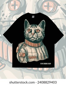 T-shirt with a picture of a cat that commemorates his struggle, perfect for those of you who like going out of the house in a simple style that attracts people's attention.