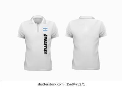 T-shirt Polo Argentina template for design on white background. Vector illustration eps 10.