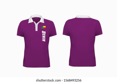 T-shirt Polo Benin template for design on white background. Vector illustration eps 10.