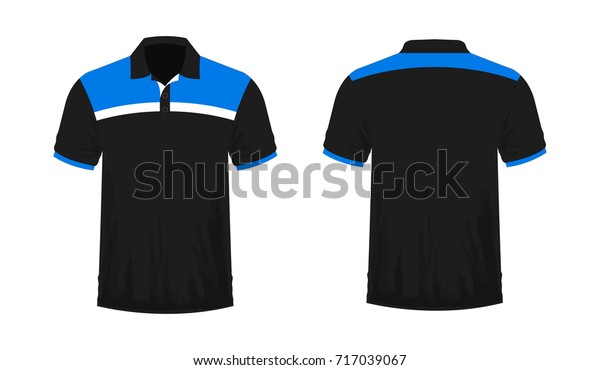 Tshirt Polo Blue Black Template Design Stock Vector (Royalty Free ...