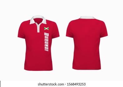 T-shirt Polo Burund template for design on white background. Vector illustration eps 10.