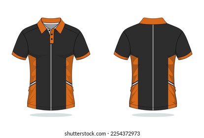 Tshirt polo design, orange template