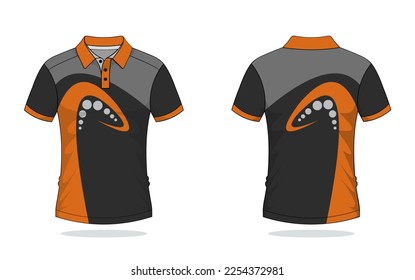Diseño de polo de camisa, plantilla naranja