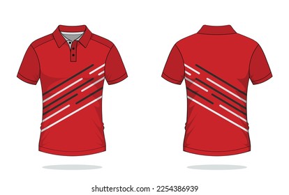 Tshirt polo design red template