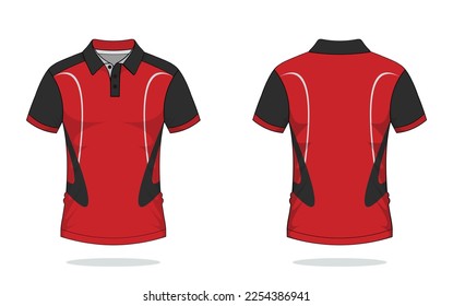 Tshirt polo design red template