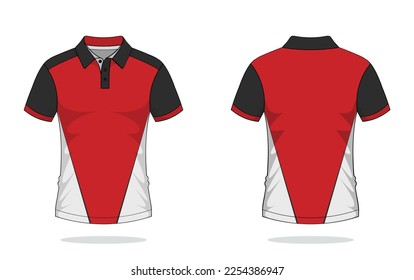 Tshirt polo design red template