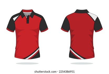 Tshirt polo design red template